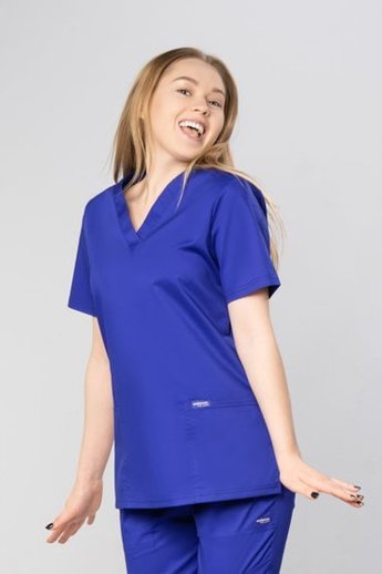  Bluza medyczna damska, Uniformix FLEX ZONE FZ1001B, chabrowy.