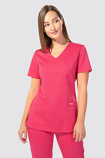  Bluza medyczna damska, Uniformix FLEX ZONE FZ2053, róż intensywny.