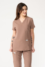 Bluza medyczna damska Uniformix RayOn, 3000, Root Brown