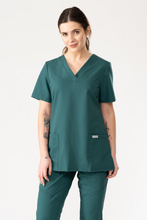 Bluza medyczna damska, Uniformix Beauty, B1001, zielony.