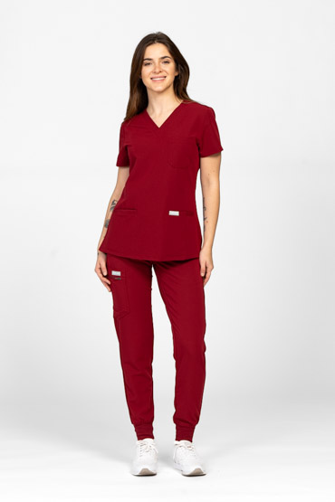 Zestaw medyczny Uniformix RayOn, bluza 3000 + spodnie 3020, Burgundy