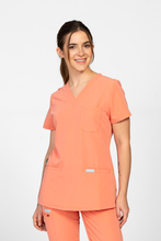 Bluza medyczna damska Uniformix RayOn, 3000, Salomon Orange