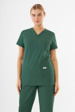 Bluza medyczna damska, Uniformix TEAM T1000, Hunter Green