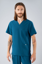 Bluza medyczna męska Uniformix Super Flex , 4050-Caribbean Blue